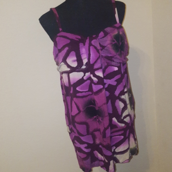 💜HP💜NWT Calvin Klein Pomegranate Multi Tank Top💜 - Picture 1 of 12